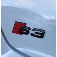 емблема Audi S3 Sline 3 A3 емблема за багажник черен гланц S3