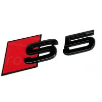 емблема Audi S5 S line 5 A5 емблема за багажник черен гланц S5